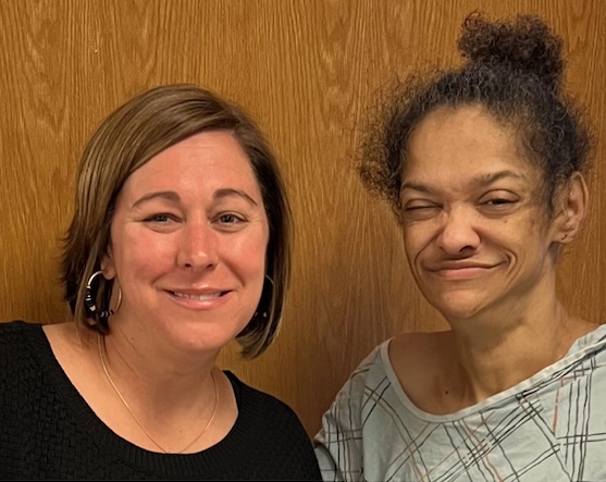 April, an advocate, and her partner Nicole.