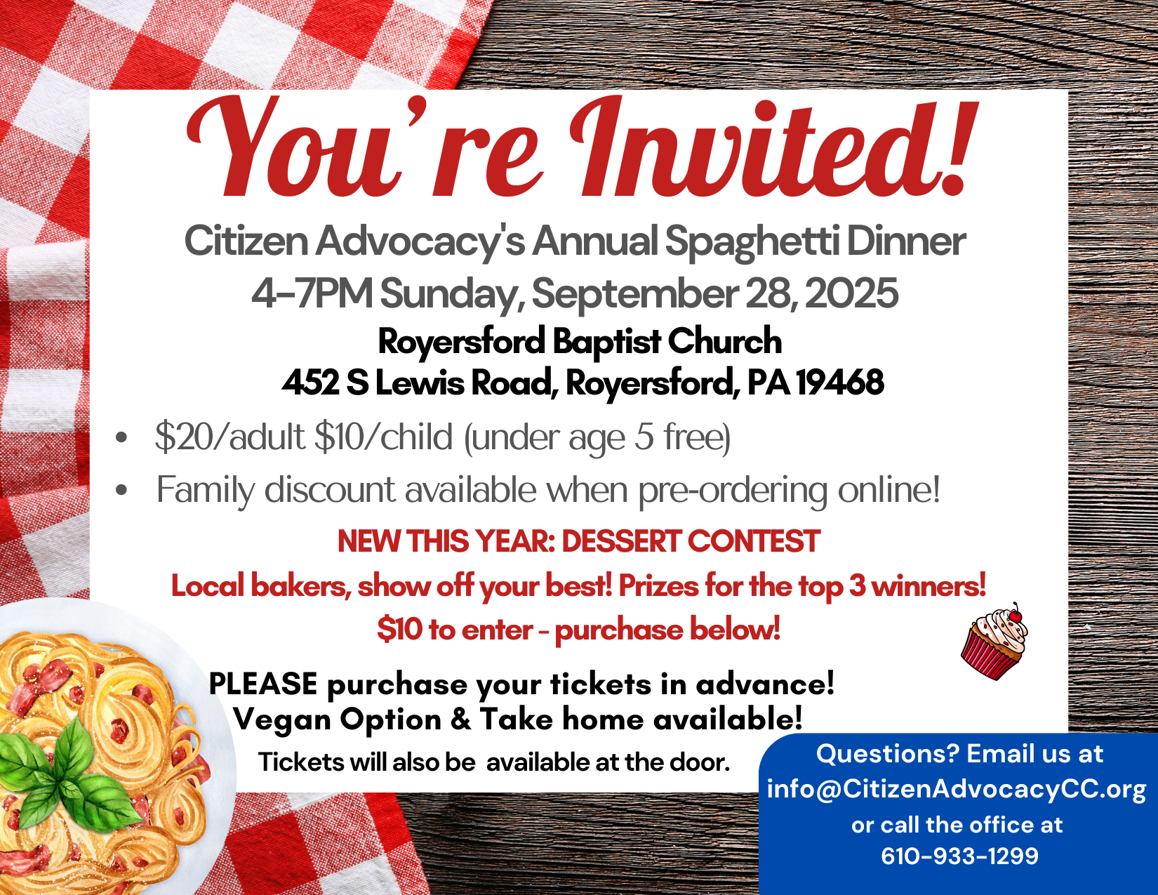 2025 Spaghetti Dinner Poster